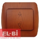 Выключатель 1-клавишный перекрёстный вишня EL-BI Zirve Woodline 501-010601-214