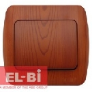 Выключатель 1-клавишный вишня EL-BI Zirve Woodline 501-010601-200