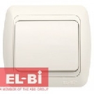 Выключатель 1-клавишный белый EL-BI Tuna 501-010200-200