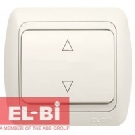 Выключатель 1-клавишный перекрёстный белый EL-BI Tuna 501-010200-214