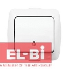 Кнопочный выключатель 1-кл накладной El-Bi ALSU белый 504-010200-205
