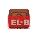 Выключатель 3-клавишный вишня EL-BI Zirve Woodline 501-010601-254